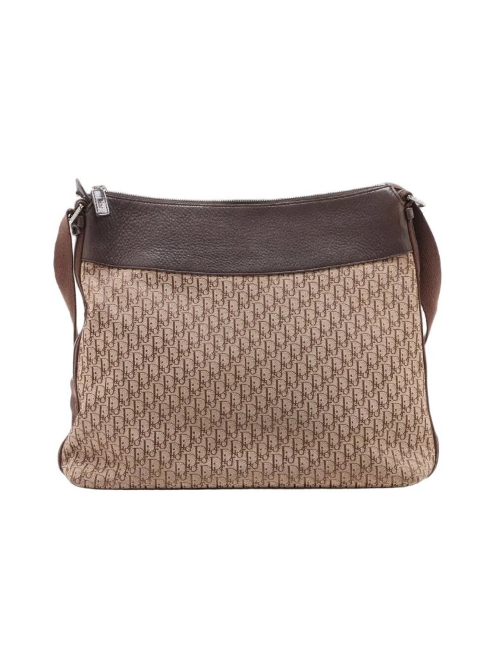 Dior Trotter 2-Way Shoulder Bag Crossbody Messenger Leather Brown - Picture 2 of 14